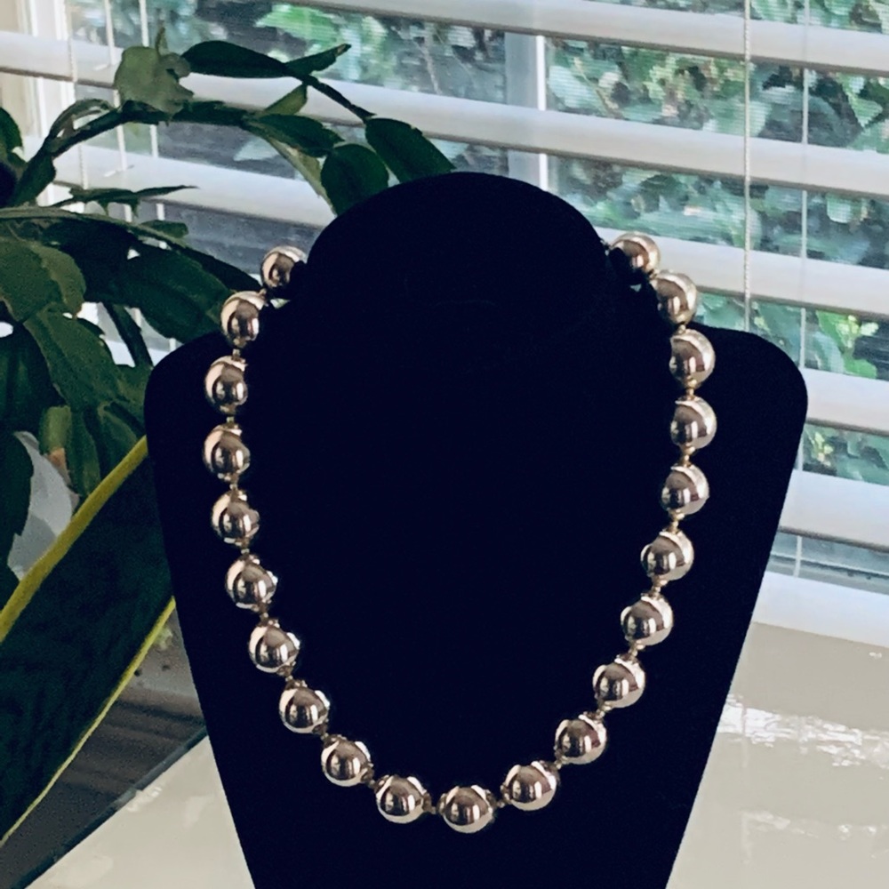 20” Silver tone necklace marked PD